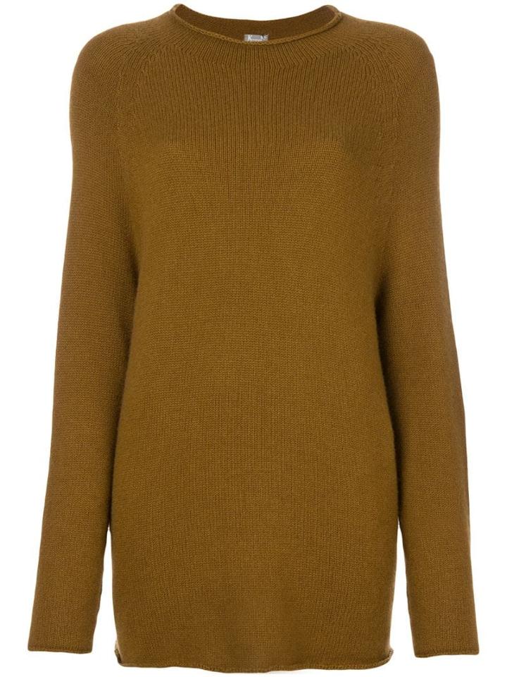 Kristensen Du Nord Rolled Trim Jumper - Brown
