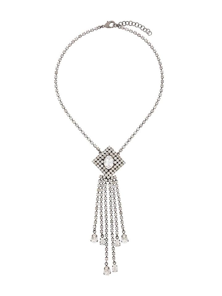 Christopher Kane Crystal Rain Necklace - Metallic
