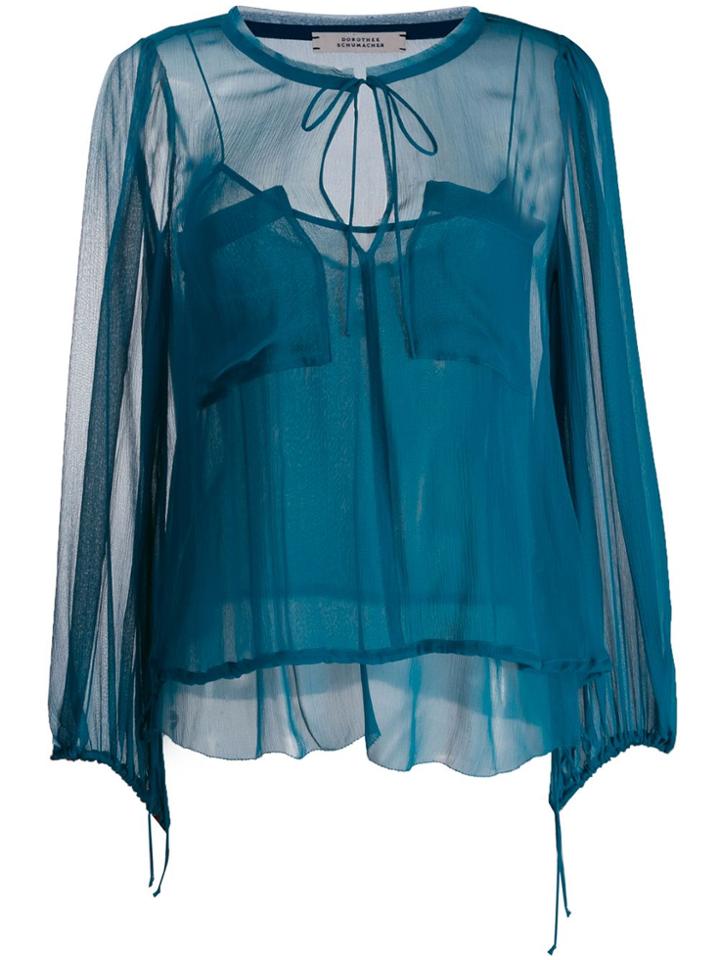 Dorothee Schumacher Patch Pocket Blouse - Blue