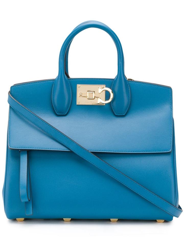Salvatore Ferragamo The Studio Small Tote - Blue