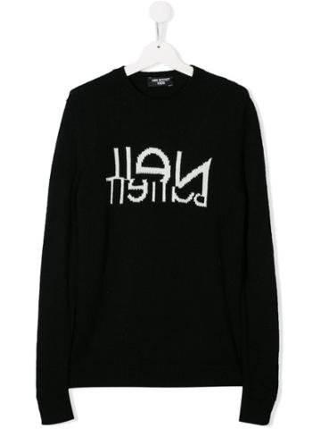 Neil Barrett Kids Logo Detailed Jumper - Black