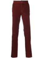 Incotex Plain Regular Length Trousers - Red