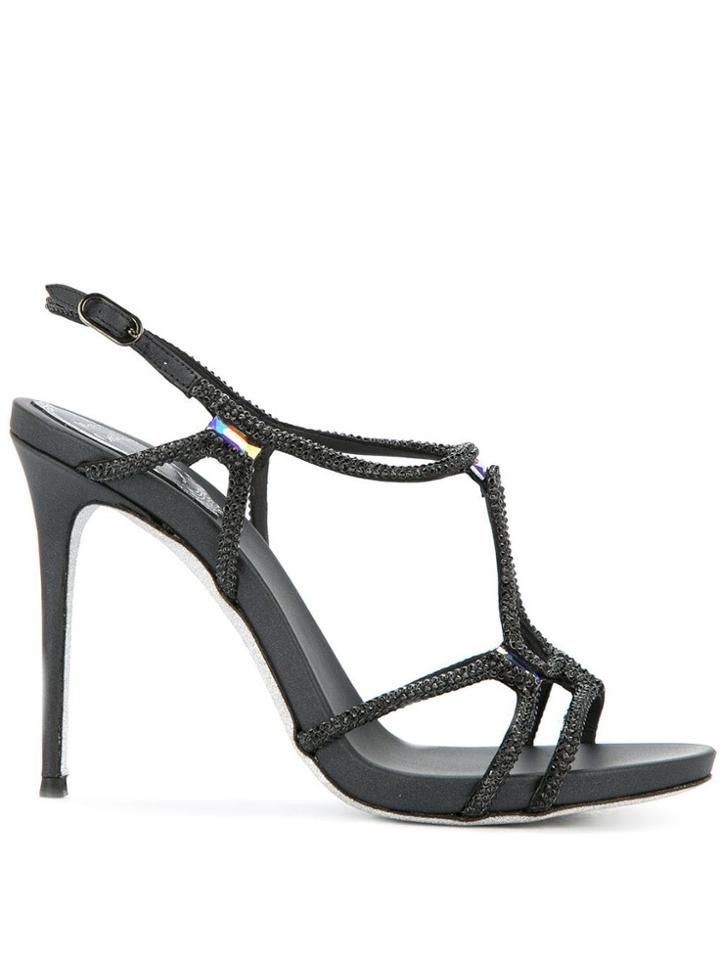 René Caovilla Selina Sandals - Black