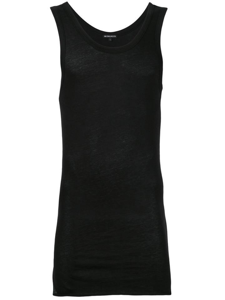 Ann Demeulemeester Longline Tank Top - Black