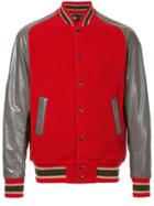 Kolor Contrast Bomber Jacket - Red