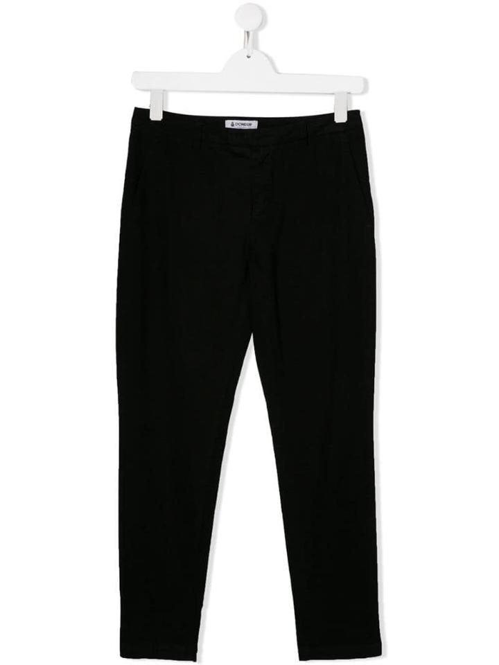 Dondup Kids Teen Straight Leg Trousers - Black