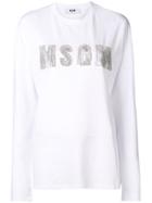 Msgm Chain-embellished Logo Top - White