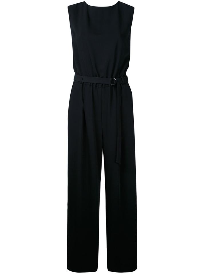Estnation - Belted Jumpsuit - Women - Polyester/cupro - 36, Black, Polyester/cupro