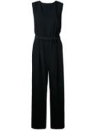 Estnation - Belted Jumpsuit - Women - Polyester/cupro - 36, Black, Polyester/cupro