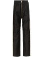 Rick Owens Drkshdw Contrast Stripe Button Side Cotton Track Pants -