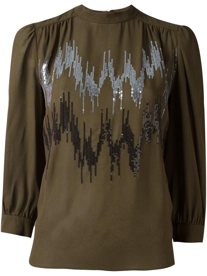Giamba Sequin Embellished Top