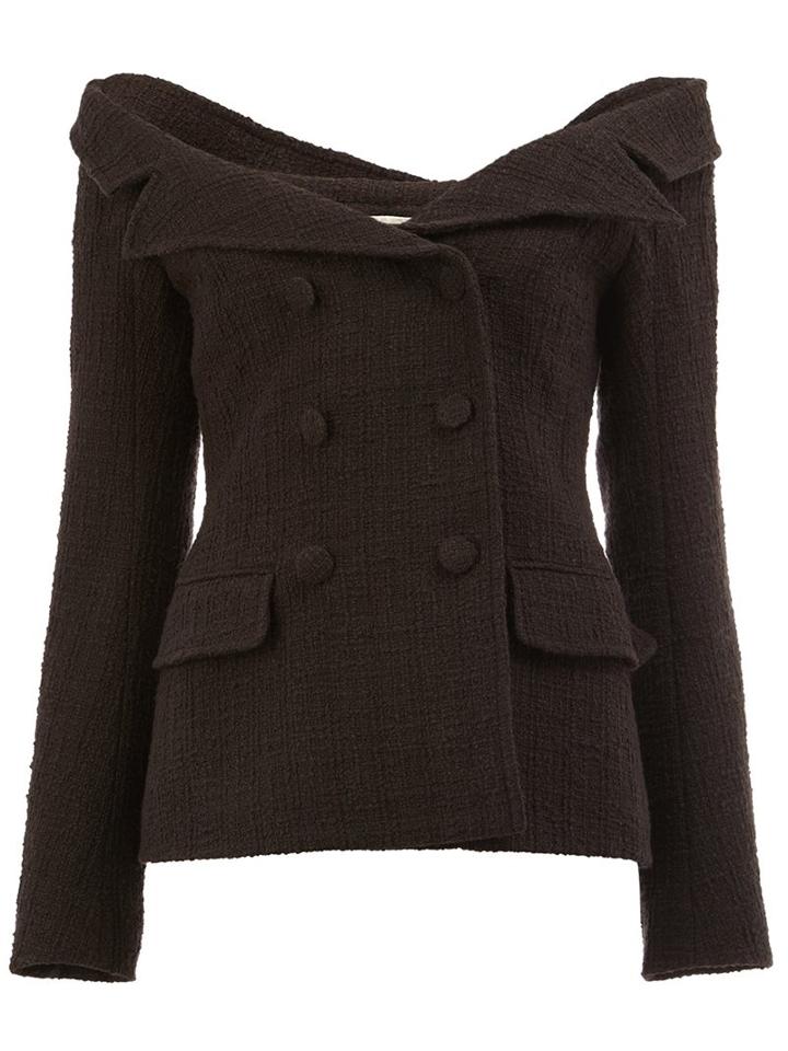 Faith Connexion Off The Shoulder Tweed Jacket