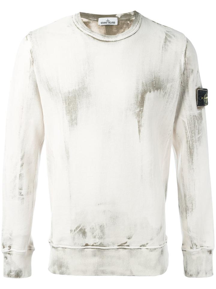 Stone Island - Crew-neck Sweatshirt - Men - Cotton - M, Nude/neutrals, Cotton