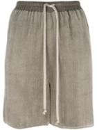 Rick Owens 'pod' Shorts, Women's, Size: 40, Grey, Silk/viscose/cotton