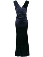 Talbot Runhof Sweetheart Satin Gown - Blue