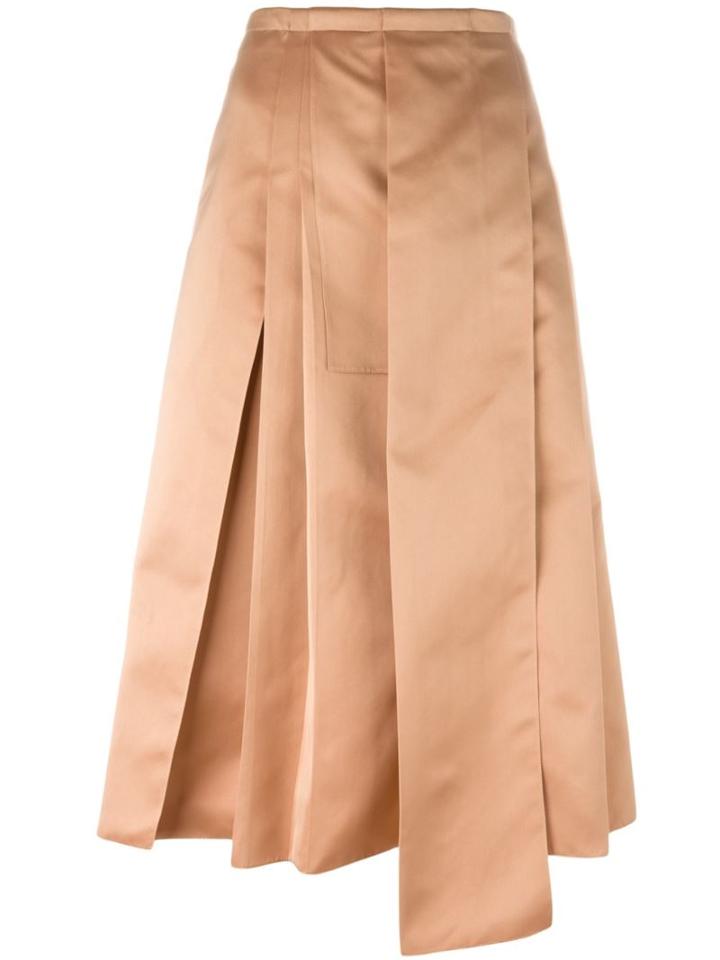 Rochas Pleated Skirt, Women's, Size: 42, Pink/purple, Polyester/silk