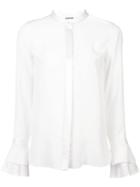 Elie Tahari Mandarin Neck Shirt - White