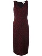 Michael Michael Kors Baroque Jacquard Fitted Dress, Women's, Size: 8, Black, Cotton/polyester/spandex/elastane