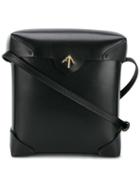 Manu Atelier Black Pristine Leather Cross Body Bag