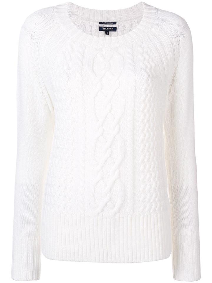 Woolrich Cable Knit Jumper - White