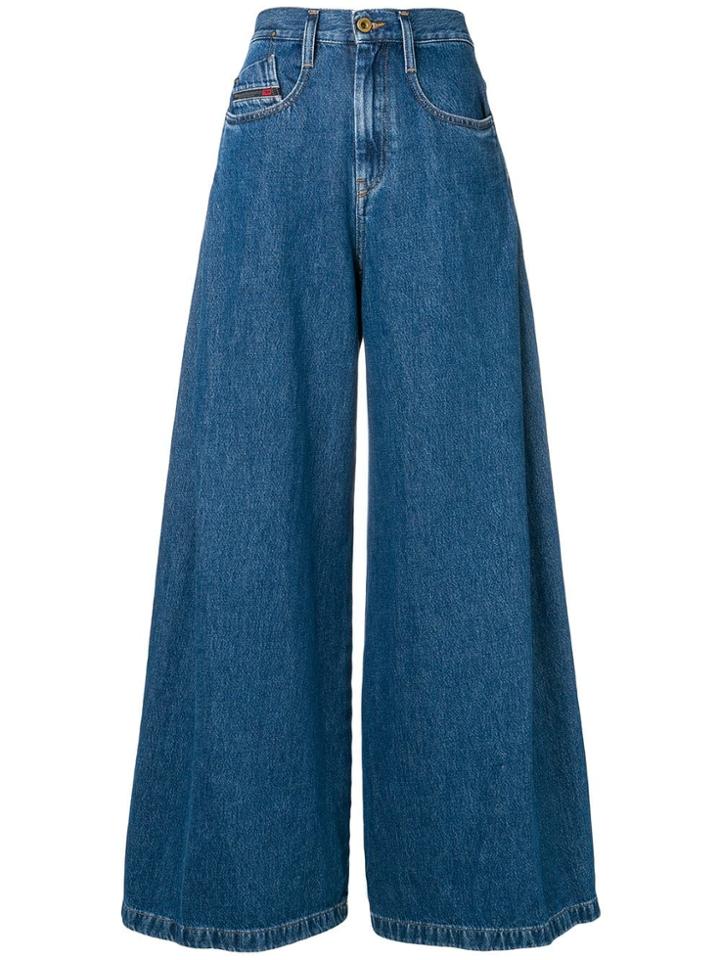 Diesel D-izzier Wide-leg Jeans - Blue