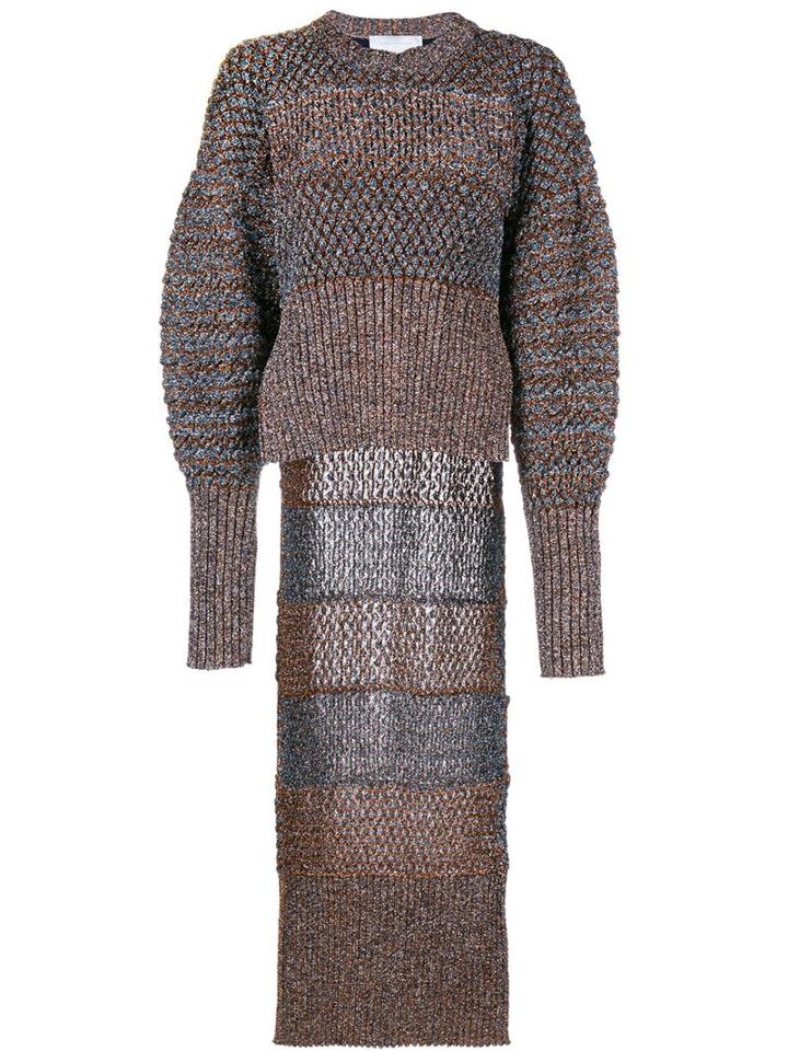 Esteban Cortazar Lurex Knit With Trail
