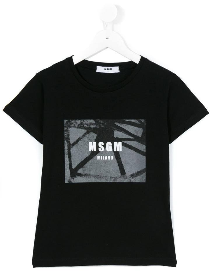 Msgm Kids - Logo T-shirt - Kids - Cotton - 6 Yrs, Girl's, Black