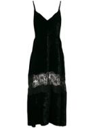 Stella Mccartney Plunge Neck Maxi Dress - Black