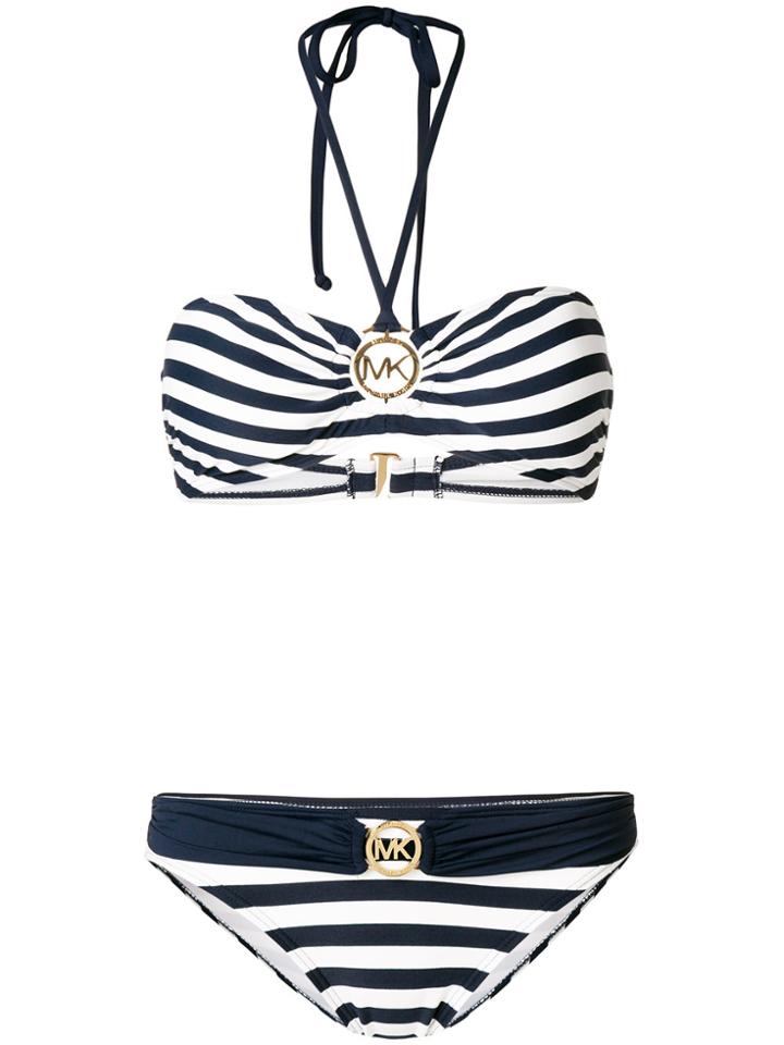 Michael Michael Kors Striped Bikni Set - Blue