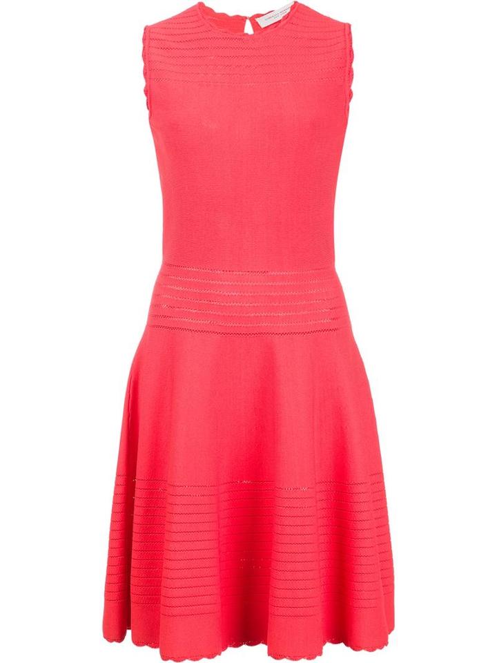 Carolina Herrera Fit And Flare Dress, Women's, Size: Xl, Red, Nylon/viscose