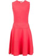 Carolina Herrera Fit And Flare Dress, Women's, Size: Xl, Red, Nylon/viscose