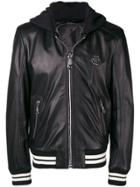 Philipp Plein Zipped Hooded Jacket - Black