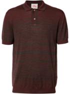 Orley Striped Polo Shirt, Men's, Size: Medium, Pink/purple, Merino