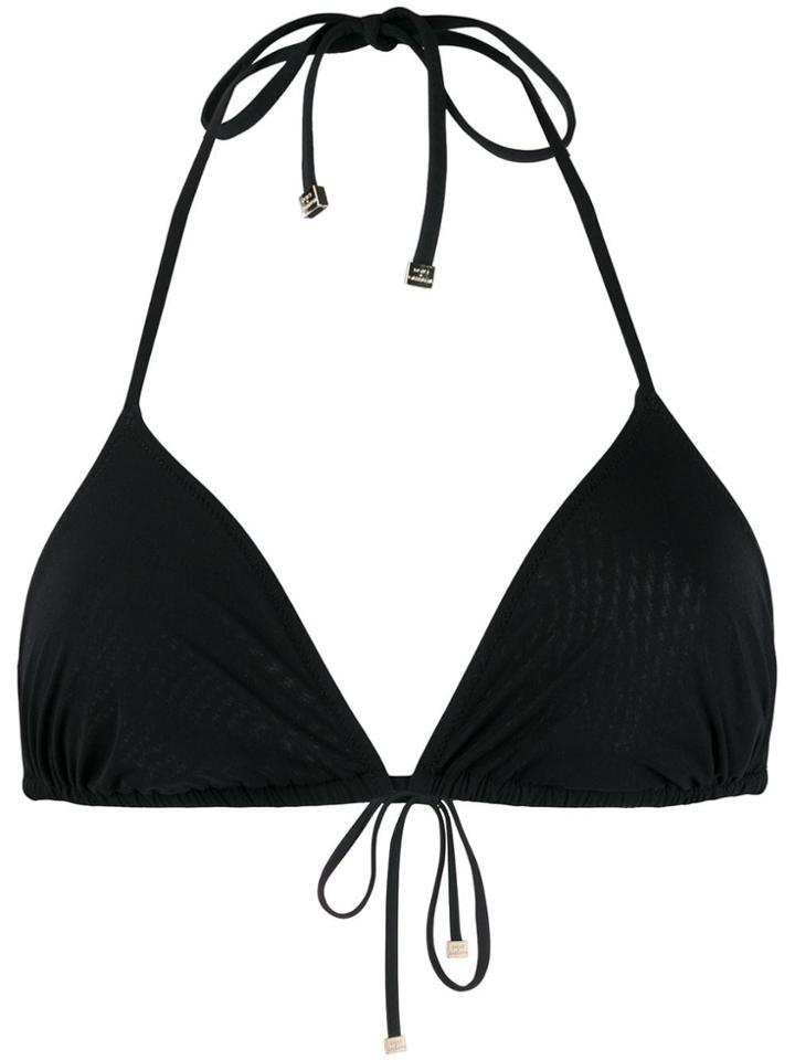Dolce & Gabbana Classic Triangle Bikini Top - Black