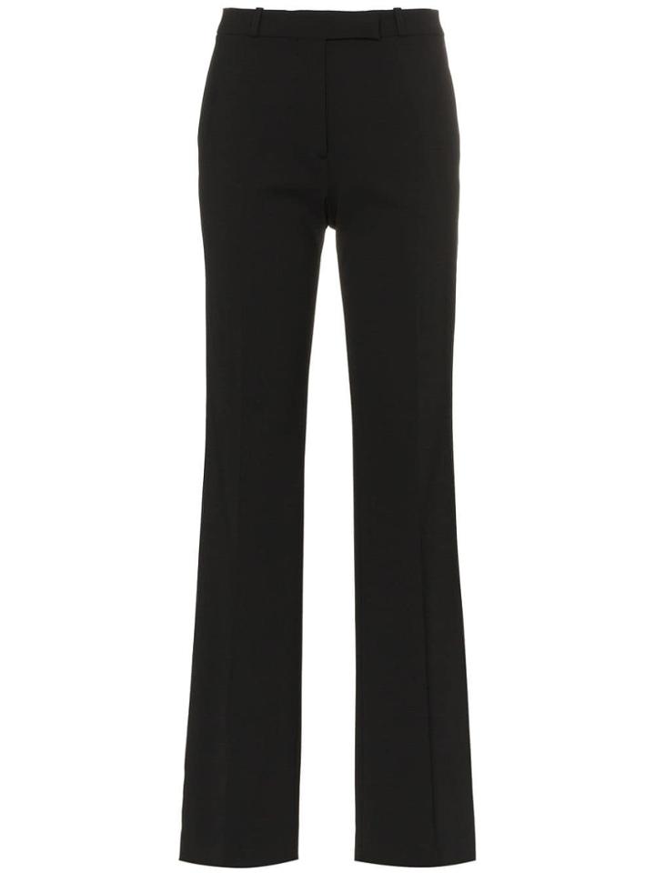 Etro Side Stripe Straight Leg Wool Blend Trousers - Black