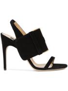 Sergio Rossi Oversized Buckle Sandals - Black