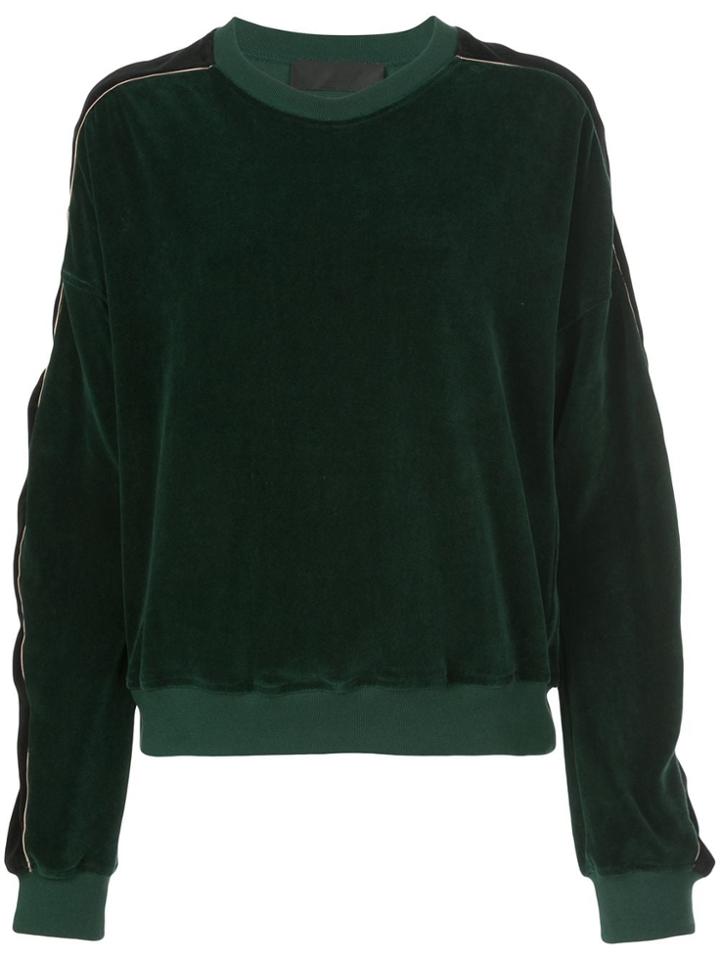 Haider Ackermann Velvet Striped Sweater - Green