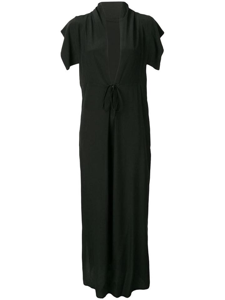 Yohji Yamamoto Pre-owned Long Chiffon Dress - Black