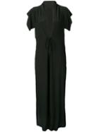 Yohji Yamamoto Pre-owned Long Chiffon Dress - Black