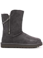 Ugg Australia Classic Short Sparkle Zip Boots - Grey