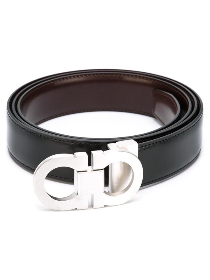 Salvatore Ferragamo Interchangeable Buckle Belt - Black
