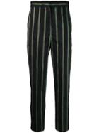 Ports 1961 Striped Trousers - Black