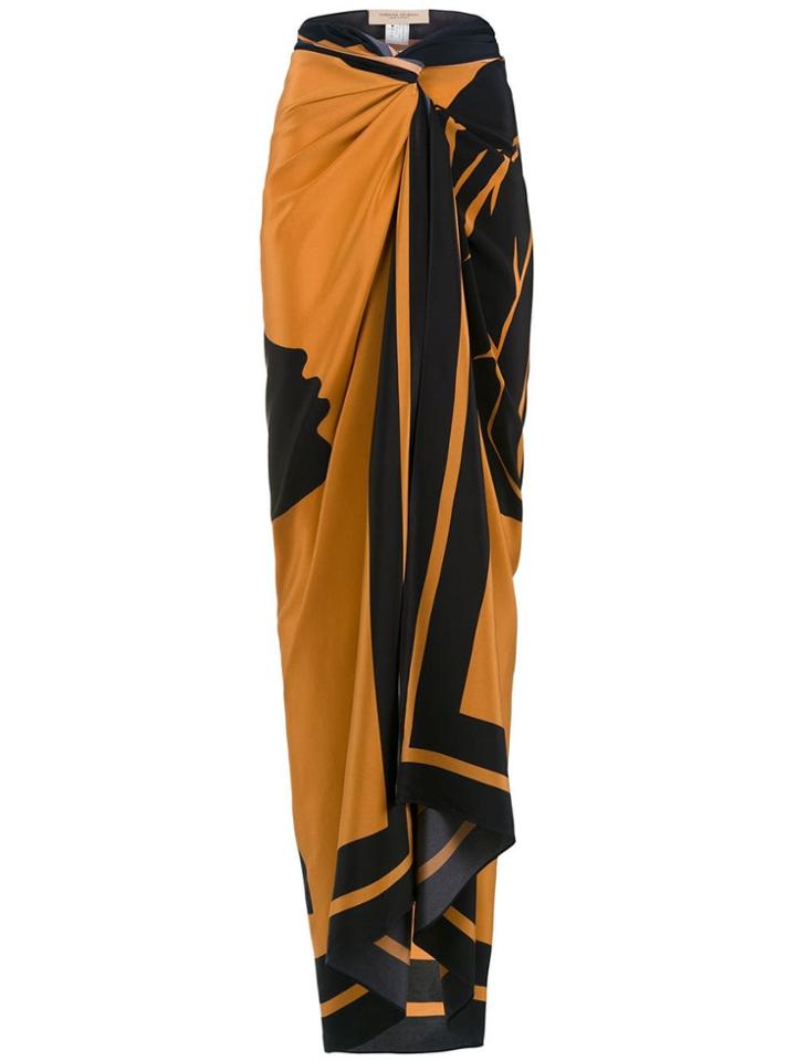 Adriana Degreas Silk Mama África Sarong - Brown