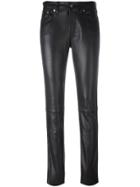 Ck Jeans Skinny Leather Trousers - Black