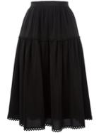 Kenzo A-line Skirt, Women's, Size: 36, Black, Silk