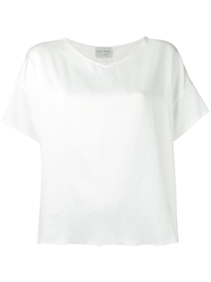 Forte Forte Boxy T-shirt, Women's, Size: Ii, White, Viscose/cotton