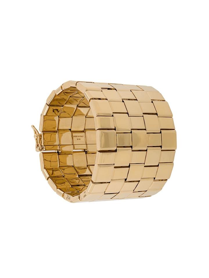 Chloé Woven-effect Cuff Bracelet - Metallic