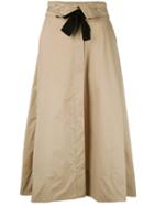Dorothee Schumacher - Tie Up Skirt - Women - Silk/cotton/spandex/elastane - 3, Nude/neutrals, Silk/cotton/spandex/elastane