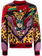 Dolce & Gabbana Leopard King Sweatshirt - Red