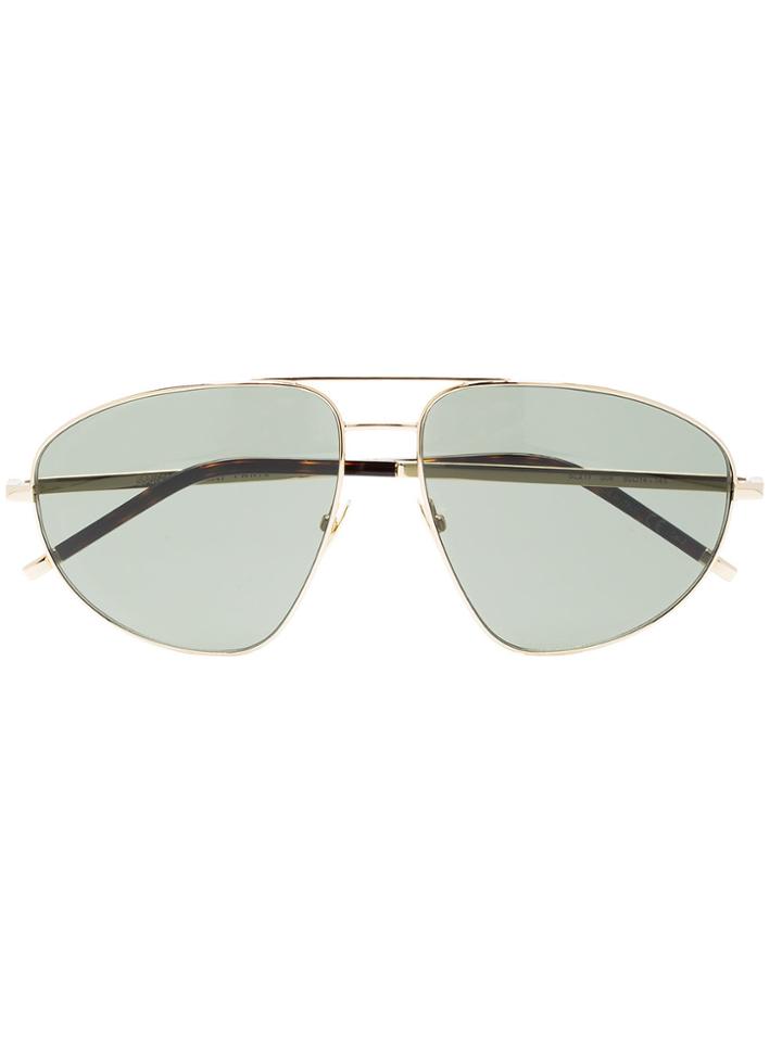 Saint Laurent Eyewear Sl211 Aviator Sunglasses - Metallic